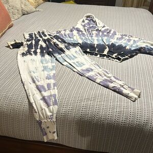 Young, fabulous and broke tie die tracksuit size s/m